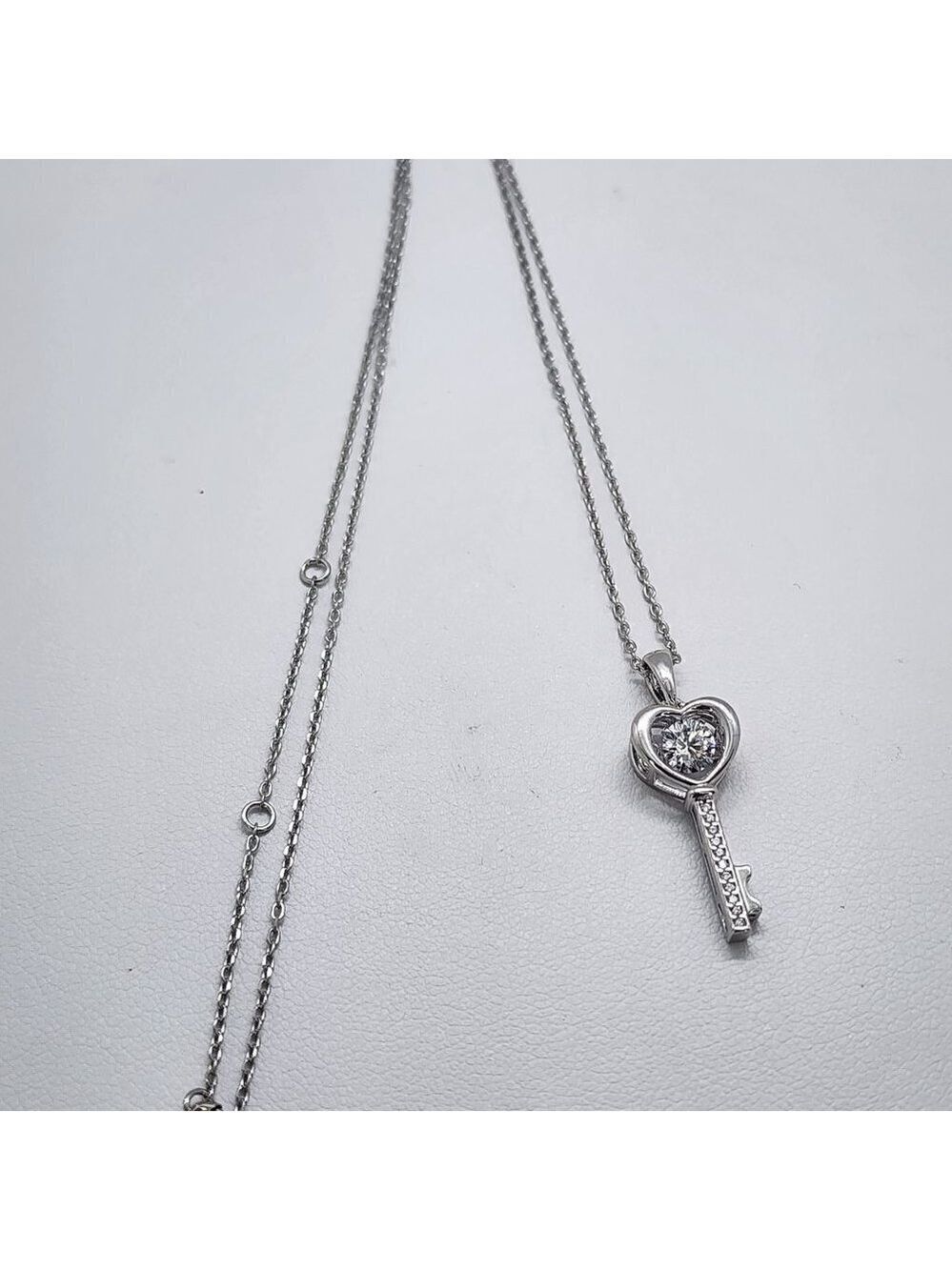 Brand New Sterling Silver 925 Key Heart Necklace - Picture 3 of 5